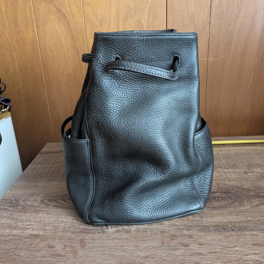 Vintage Coach Sonoma Sling Black Leather Bucket Bag Backpack